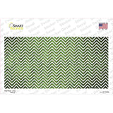 Lime Green White Small Chevron Oil Rubbed Novelty Sticker Decal