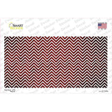 Red White Small Chevron Oil Rubbed Novelty Sticker Decal