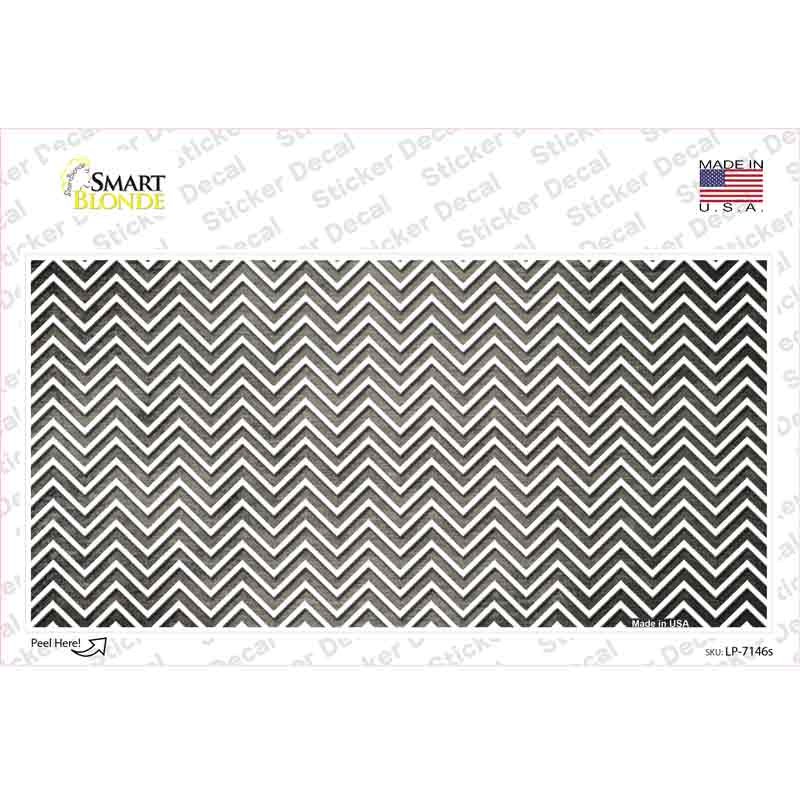 Tan White Small Chevron Oil Rubbed Novelty Sticker Decal
