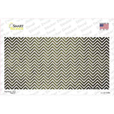 Gold White Small Chevron Oil Rubbed Novelty Sticker Decal