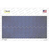 Blue White Small Chevron Oil Rubbed Novelty Sticker Decal