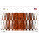 Orange White Small Chevron Oil Rubbed Novelty Sticker Decal
