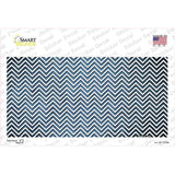 Light Blue White Small Chevron Oil Rubbed Novelty Sticker Decal