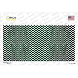 Green White Small Chevron Oil Rubbed Novelty Sticker Decal