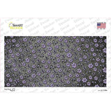 Gray Purple Flowers Oil Rubbed Novelty Sticker Decal
