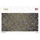 Gold Purple Flowers Oil Rubbed Novelty Sticker Decal