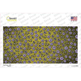 Yellow Purple Flowers Oil Rubbed Novelty Sticker Decal