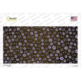 Brown Purple Flowers Oil Rubbed Novelty Sticker Decal