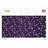 Purple  Flowers Oil Rubbed Novelty Sticker Decal