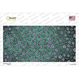 Mint Purple Flowers Oil Rubbed Novelty Sticker Decal