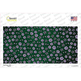 Green Purple Flowers Oil Rubbed Novelty Sticker Decal