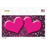 Pink Purple Flowers Hearts Oil Rubbed Novelty Sticker Decal