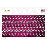 Pink White Anchor Oil Rubbed Novelty Sticker Decal