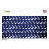 Blue White Anchor Oil Rubbed Novelty Sticker Decal