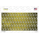 Yellow White Anchor Oil Rubbed Novelty Sticker Decal