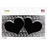 Black White Anchor Hearts Oil Rubbed Novelty Sticker Decal
