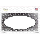 Black White Anchor Scallop Oil Rubbed Novelty Sticker Decal