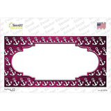 Pink White Anchor Scallop Oil Rubbed Novelty Sticker Decal