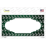 Green White Anchor Scallop Oil Rubbed Novelty Sticker Decal