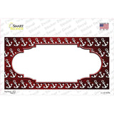 Red White Anchor Scallop Oil Rubbed Novelty Sticker Decal