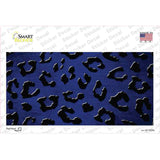 Blue Black Cheetah Oil Rubbed Novelty Sticker Decal