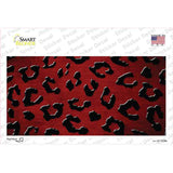 Red Black Cheetah Oil Rubbed Novelty Sticker Decal