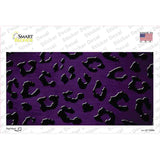 Purple Black Cheetah Oil Rubbed Novelty Sticker Decal