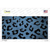 Light Blue Black Cheetah Oil Rubbed Novelty Sticker Decal