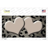 Tan Black Cheetah Hearts Oil Rubbed Novelty Sticker Decal
