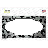 White Black Cheetah Scallop Oil Rubbed Novelty Sticker Decal