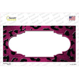 Pink Black Cheetah Scallop Oil Rubbed Novelty Sticker Decal