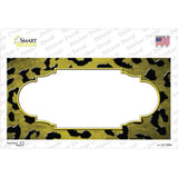 Yellow Black Cheetah Scallop Oil Rubbed Novelty Sticker Decal
