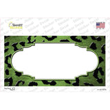 Lime Green Black Cheetah Scallop Oil Rubbed Novelty Sticker Decal