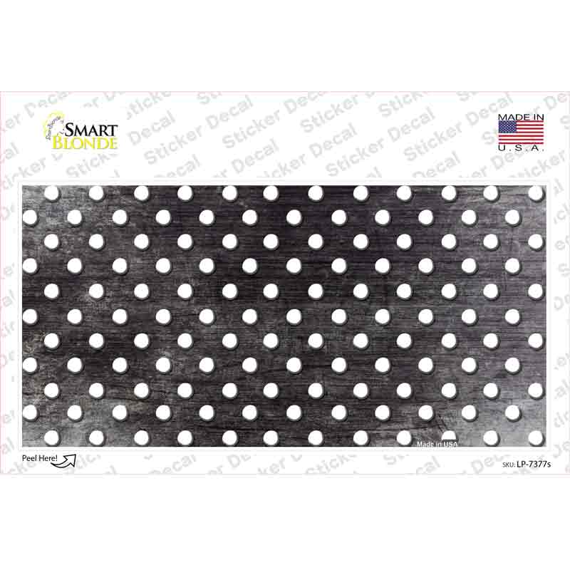 Black White Small Dots Oil Rubbed Novelty Sticker Decal
