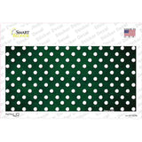 Green White Small Dots Oil Rubbed Novelty Sticker Decal