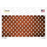 Orange White Small Dots Oil Rubbed Novelty Sticker Decal