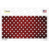 Red White Small Dots Oil Rubbed Novelty Sticker Decal