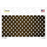 Brown White Small Dots Oil Rubbed Novelty Sticker Decal