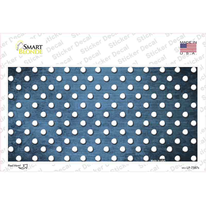 Light Blue White Small Dots Oil Rubbed Novelty Sticker Decal