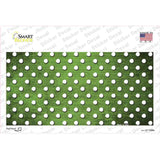 Lime Green White Small Dots Oil Rubbed Novelty Sticker Decal