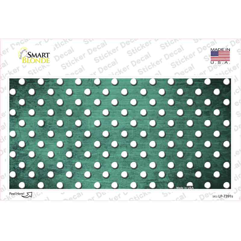 Mint White Small Dots Oil Rubbed Novelty Sticker Decal