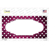 Pink White Small Dots Scallop Oil Rubbed Novelty Sticker Decal