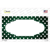 Green White Small Dots Scallop Oil Rubbed Novelty Sticker Decal