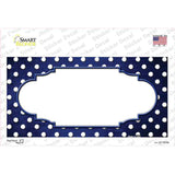 Blue White Small Dots Scallop Oil Rubbed Novelty Sticker Decal