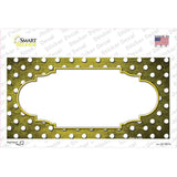Yellow White Small Dots Scallop Oil Rubbed Novelty Sticker Decal
