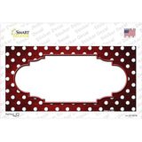 Red White Small Dots Scallop Oil Rubbed Novelty Sticker Decal