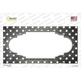 Gray White Small Dots Scallop Oil Rubbed Novelty Sticker Decal