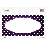 Purple White Small Dots Scallop Oil Rubbed Novelty Sticker Decal