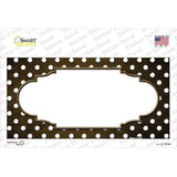 Brown White Small Dots Scallop Oil Rubbed Novelty Sticker Decal