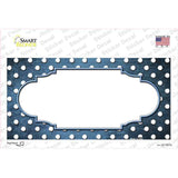 Light Blue White Small Dots Scallop Oil Rubbed Novelty Sticker Decal
